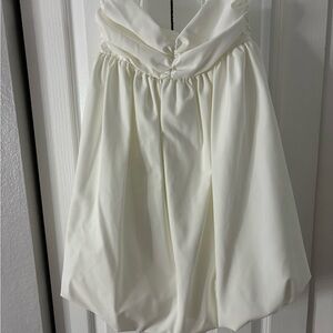 Zara White Mini Balloon Dress NEW WITH TAGS